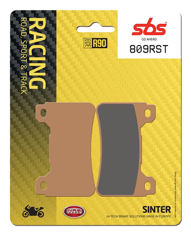 SBS brake pads KH390 track and sport sinteredcolour gold (809RST)